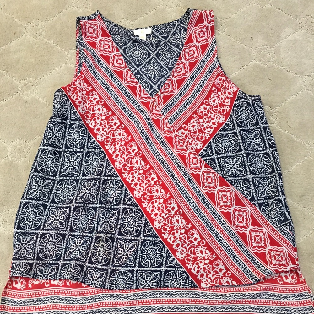 Charming Charlie sleeveless blouse XL